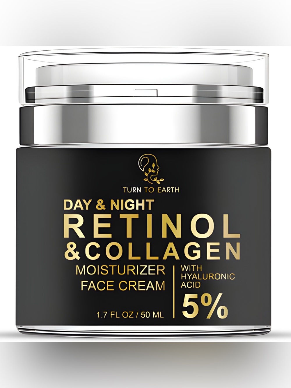 Turn To Earth Day&Night Retinol and Collagen Cream 1.7 oz pump jar, NWT
